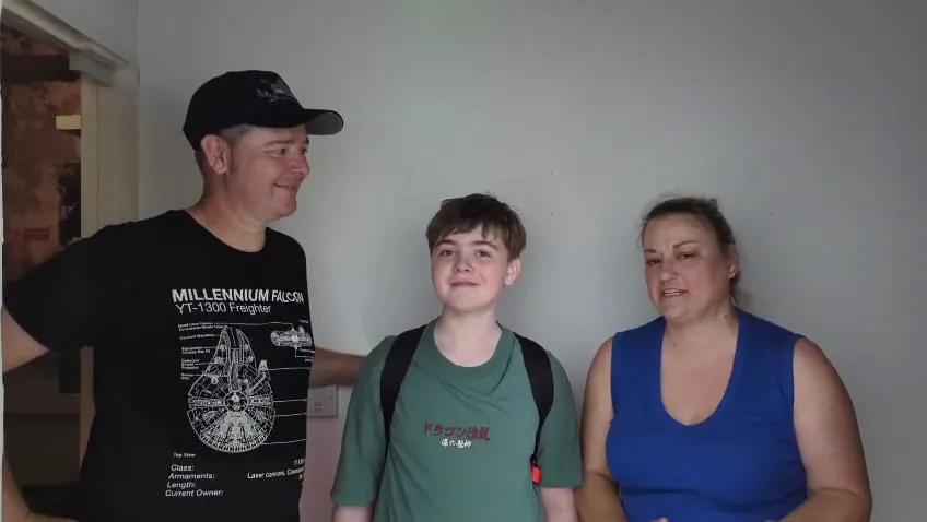Family recording a video review at Escape Rooms Cornwall in Penzance