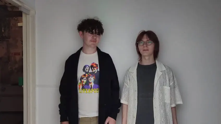 Players recording a video review at Escape Rooms Cornwall in Penzance